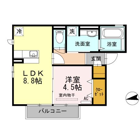 エスポワールＫ（201） 間取り図画像