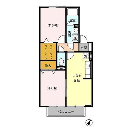 フローラ中里（202） 間取り図画像