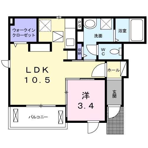 グランドソレイユ戸石（101） 間取り図画像