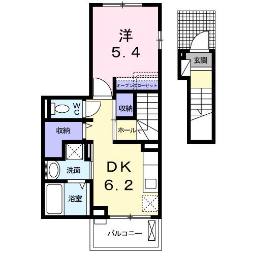 メゾン・ド・カラン（201） 間取り図画像