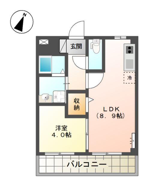Ｓｕｎｎｙ　Ｐｌａｃｅ　戸町 間取り図画像