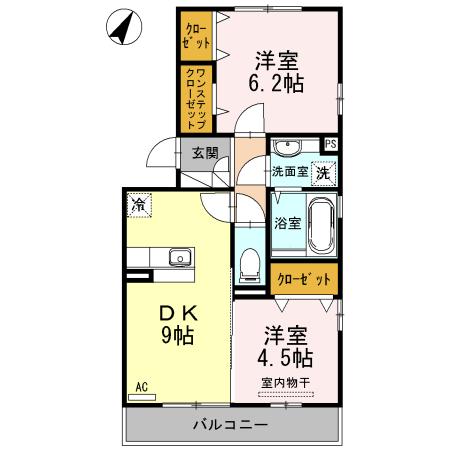 グランドールⅡ（201） 間取り図画像