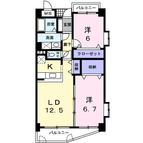 パラディヒラムネ１（301） 間取り図画像