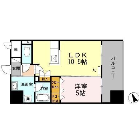 ABITI浜町（906） 間取り図画像
