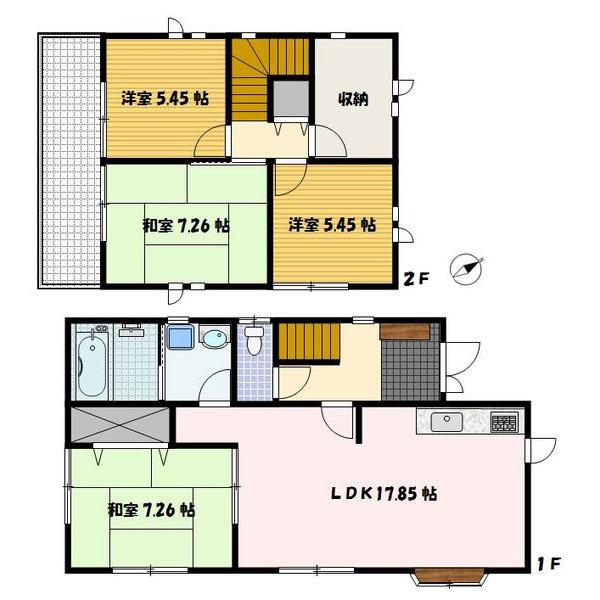 芒塚町戸建 間取り図画像