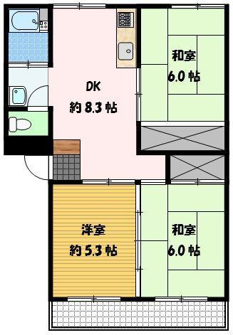 川平ファミリーコーポＡ棟 間取り図画像