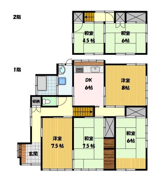 辻町中古戸建 間取り図画像