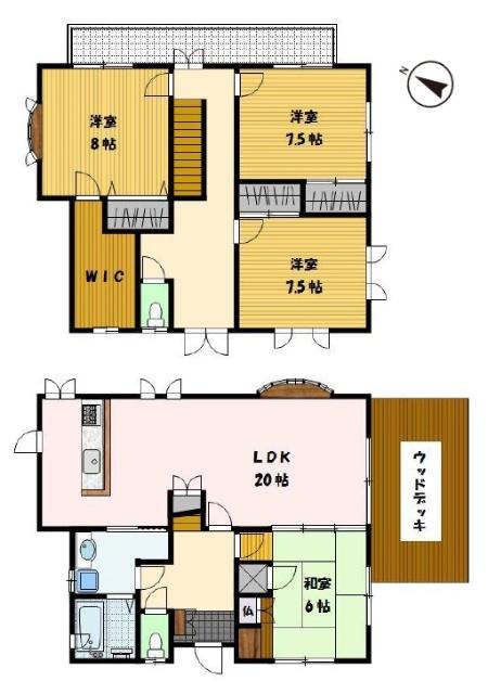 金堀町戸建 間取り図画像