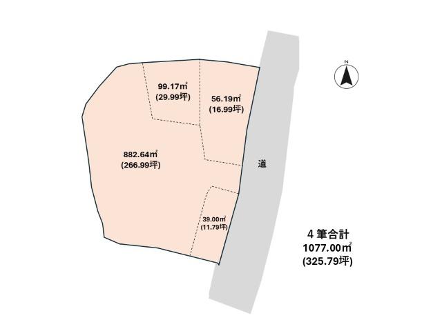 西山二丁目上物付き土地 区画図