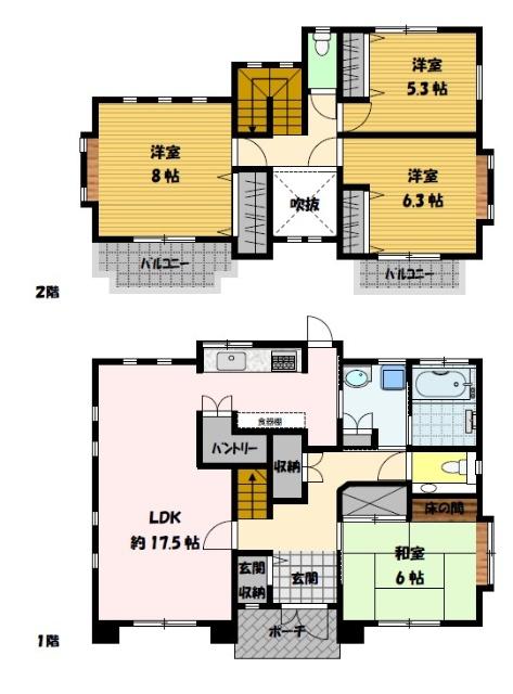 豊洋台1丁目戸建 間取り図画像