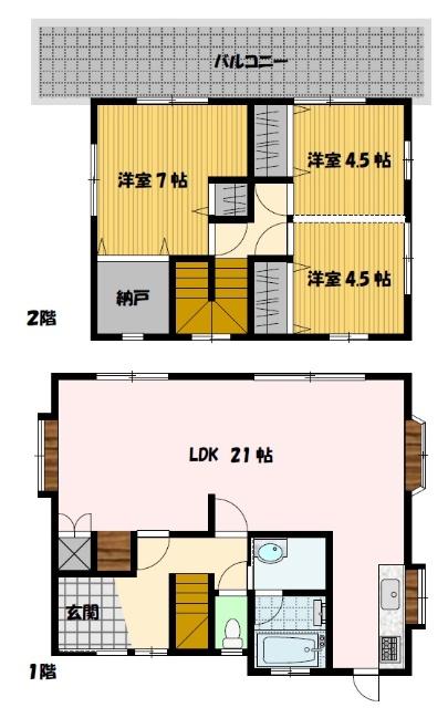 戸石町戸建 間取り図画像