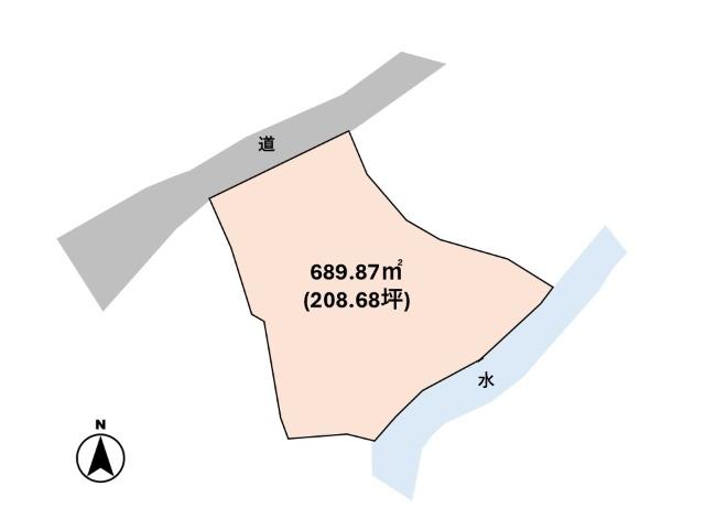 長与町岡郷上物付き土地 区画図