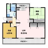 使いやすい２LDKの間取です。