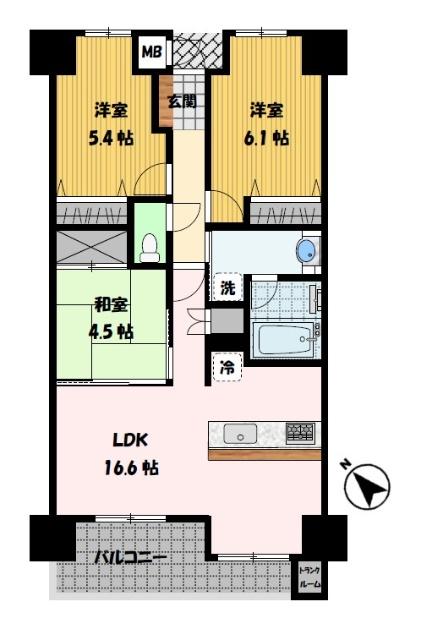 サンリヤン愛宕一丁目レジオン 間取り図画像