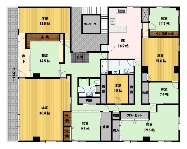 サンスーシマンション 間取り図画像