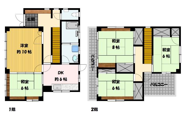 江里町戸建 間取り図画像