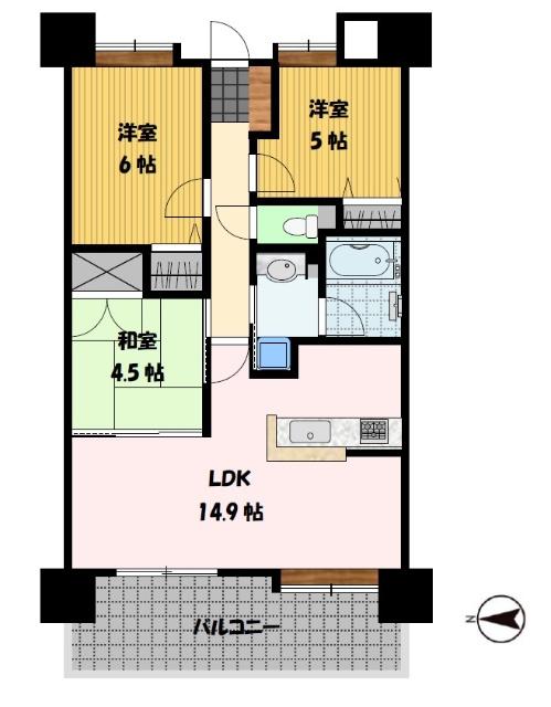 アプローズ長崎南参番館 間取り図画像