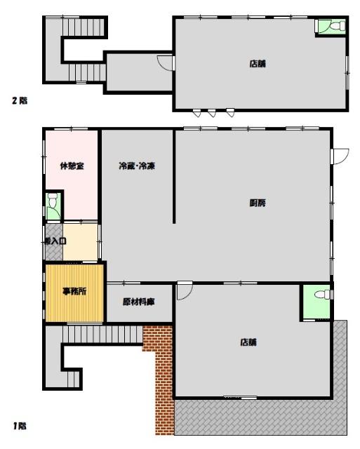 島原市湊町売テナントビル 間取り図画像