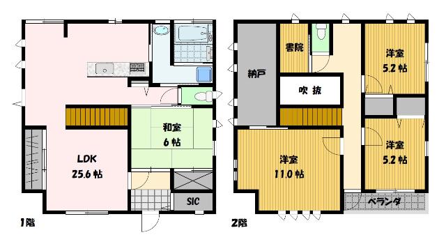 新戸町4丁目戸建 間取り図画像