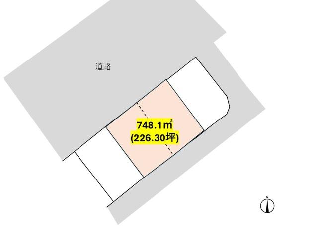 京泊２丁目上物付き土地 区画図