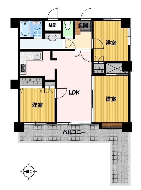フォーレ片淵（403） 間取り図画像