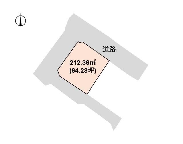 滑石5丁目上物付き土地 区画図