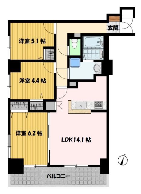 クレアール住吉 間取り図画像