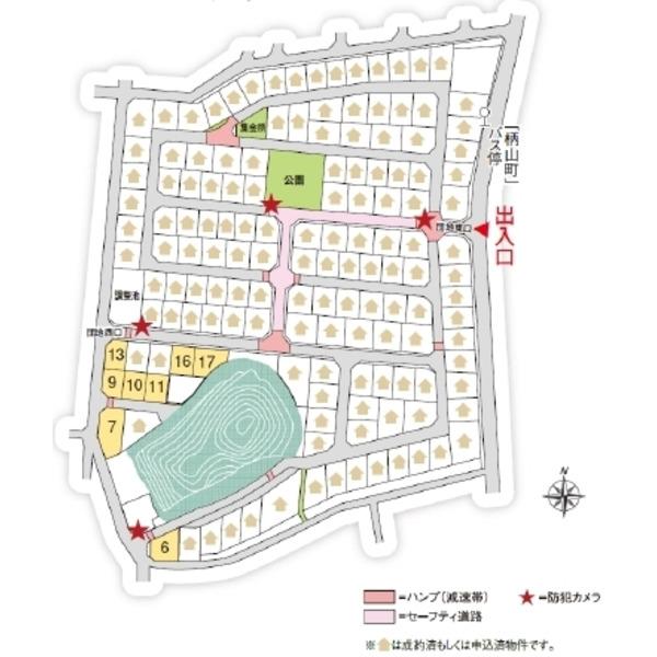 グリーンタウン柄山 区画図