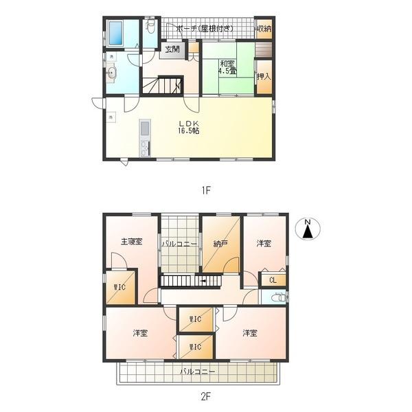 松が丘6　中古戸建 間取り図画像