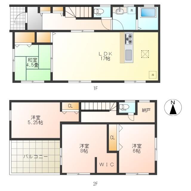 川島松原町　中古戸建 間取り図画像