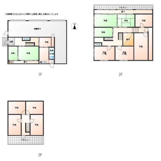 間取り図は不明個所もあり、現況を優先します