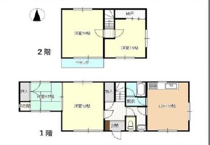 那加信長町　戸建 間取り図画像