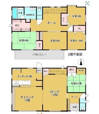 東山戸建 間取り図画像