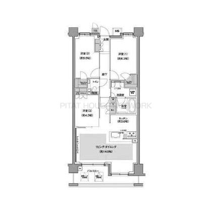 プレジオ芦屋 間取り図写真 間取図(平面図)