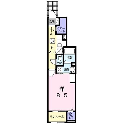 ヴァンベール田寺B 間取り図画像