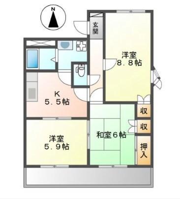 リブ・ヒルズ 間取り図画像