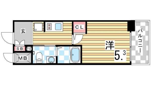 エスリード神戸WEST 間取り図画像