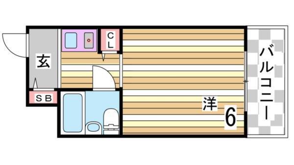 ダイアパレス新神戸（403） 間取り図画像