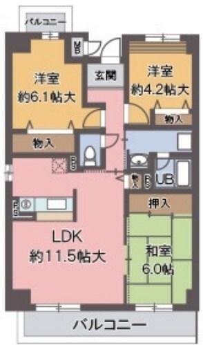 ソアール門戸荘 間取り図画像