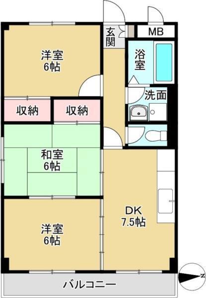 タウンズイノウエ 間取り図画像