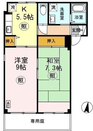 シャルマン岩屋 間取り図画像