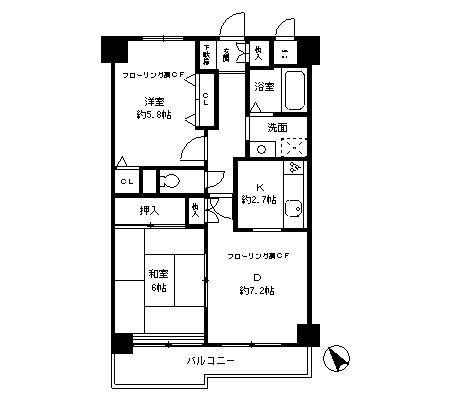 クレマンス甲東園 間取り図画像