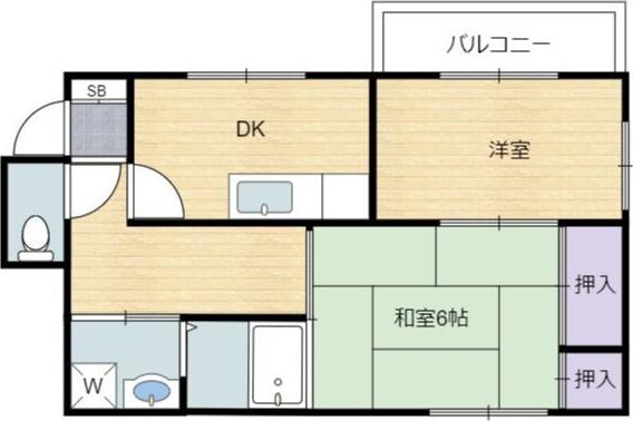 リビング六甲ウエストB棟 間取り図画像