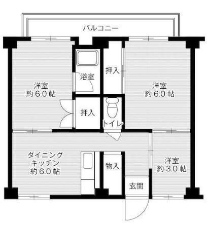 ビレッジハウス東二見4号棟 間取り図画像