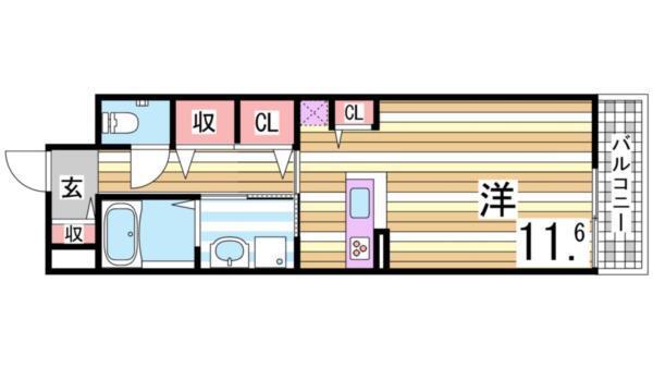 レジデンス神戸 間取り図画像
