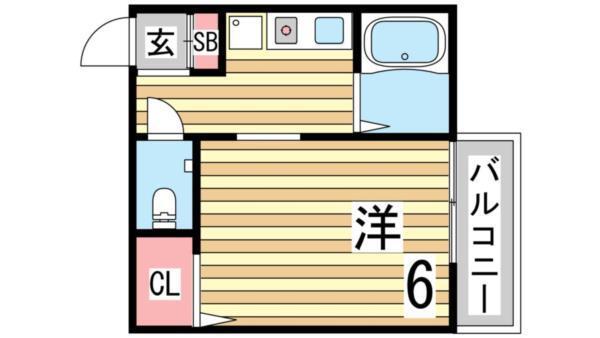 ヒルズ山下II（102） 間取り図画像