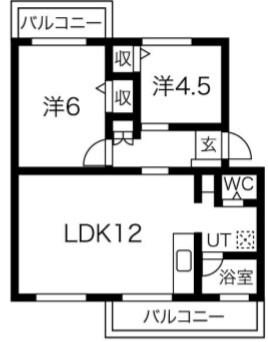 白川台藤ハイツ 間取り図画像