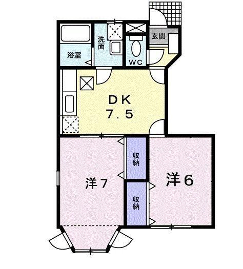 パークサイドII 間取り図画像
