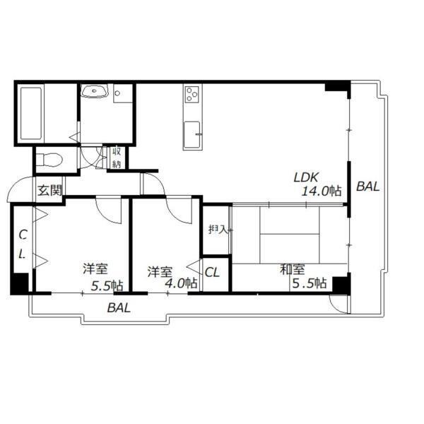 コモンパレス清水が丘 間取り図画像