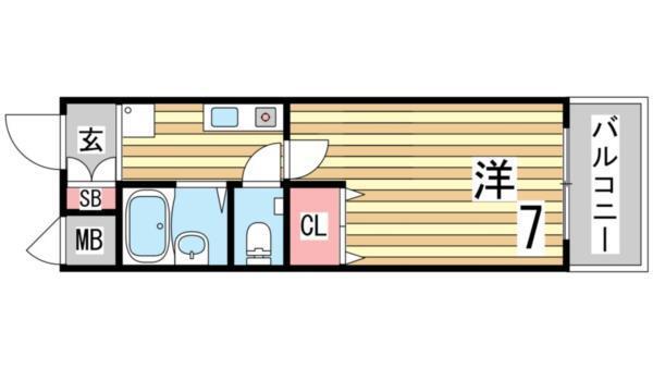 セグンド・エビスヤ（203） 間取り図画像